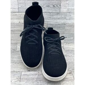 FitFlop Uberknit Black High Top Stretch Knit Sneakers Women Size 8.5 E37-001